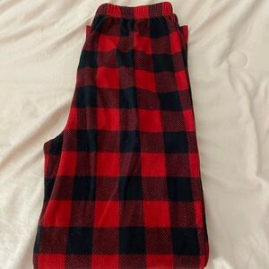 Cozy Kids Red and Black Plaid Pajama Pants